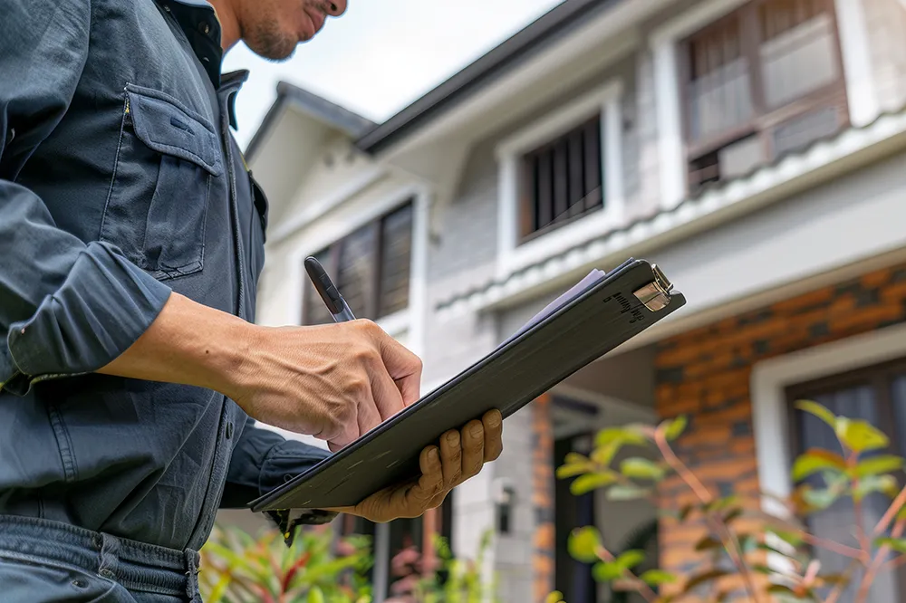 Certificateur PEB agréé effectuant une inspection énergétique