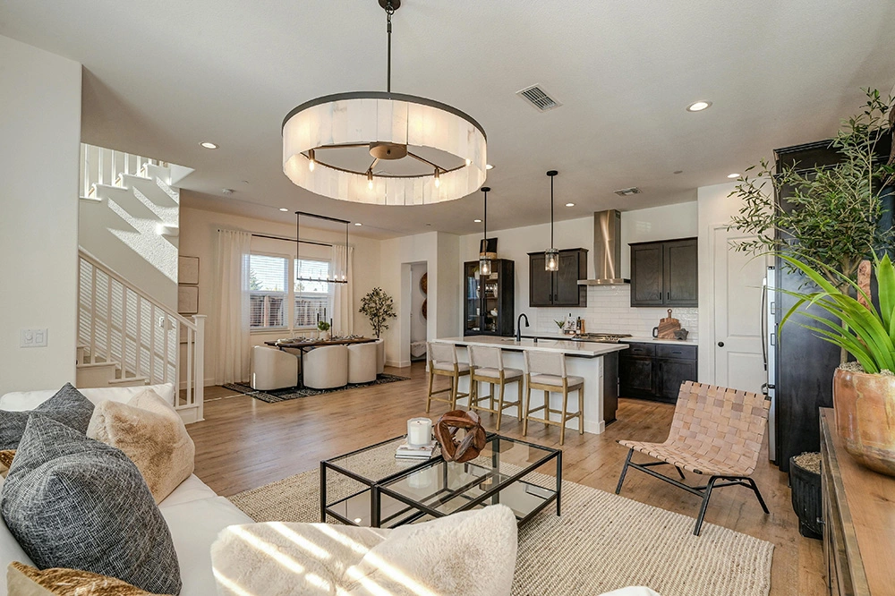 Intérieur d'une maison moderne avec bon certificat PEB